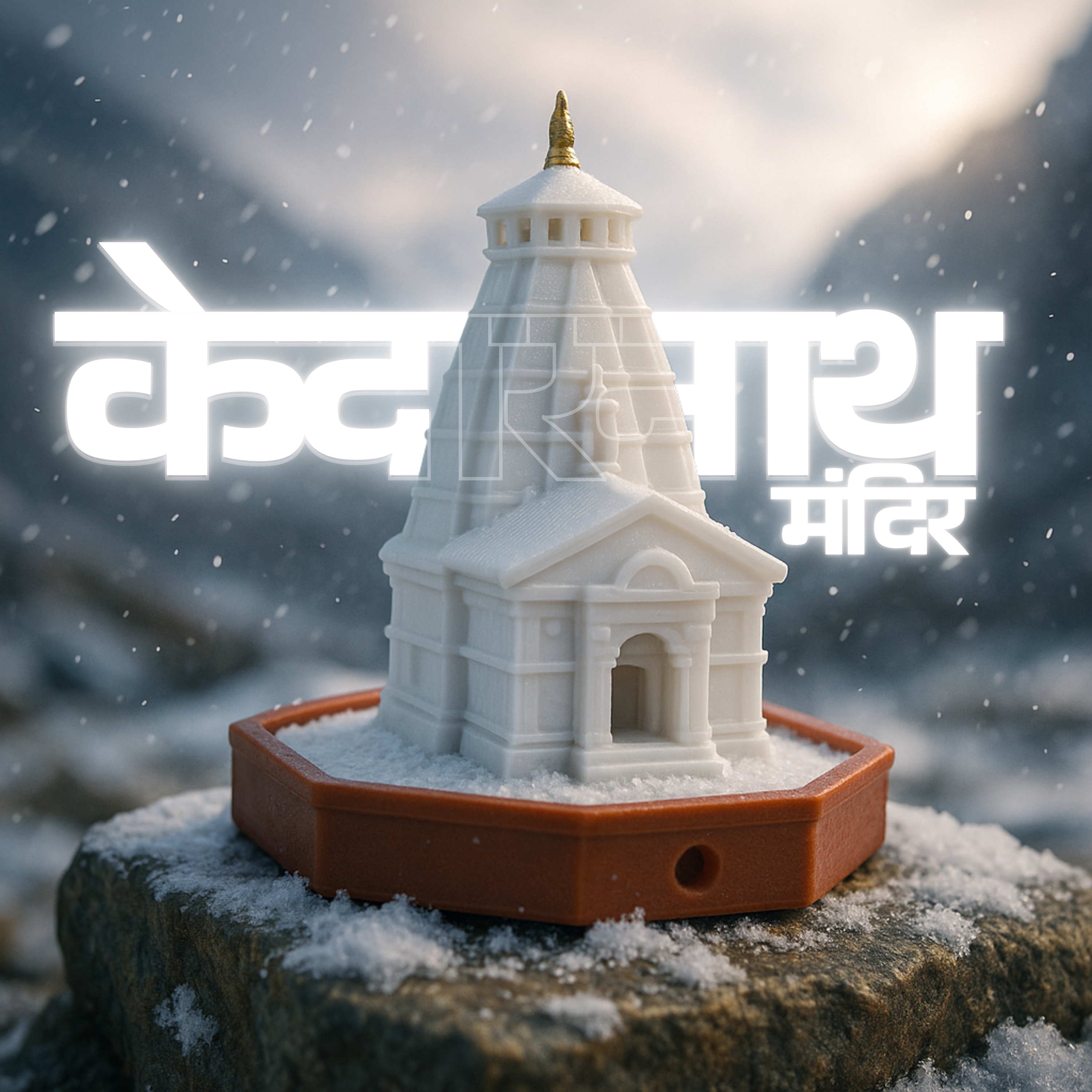 Kedarnath Miniature - 50mm Temple
